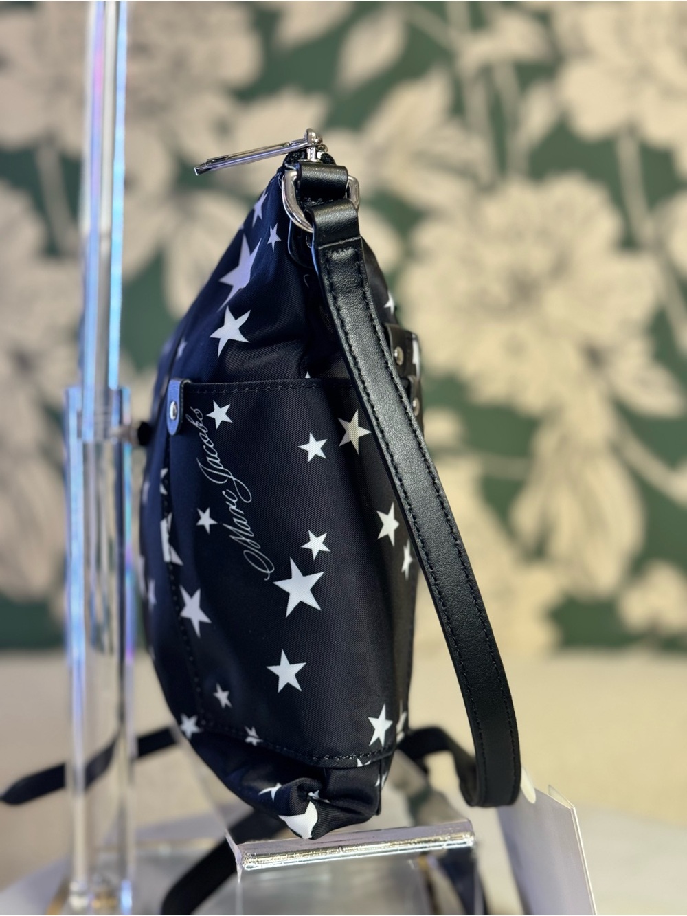 Marc Jacobs Black Nylon Star-Print Crossbody Bag NWT - Picture 5 of 7